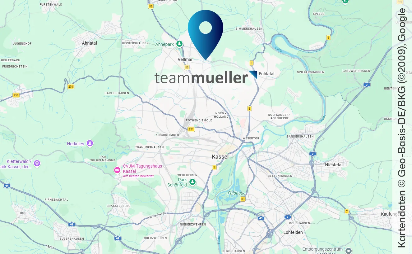 Standort von TEAM MÜLLER CONSULTING auf Google Maps